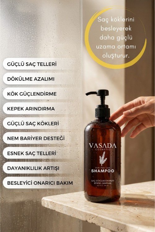 Saç Dökülmesi Karşıtı Biotin Ve Keratin Katkılı Sülfatsız Bitkisel Şampuan 500 ml
